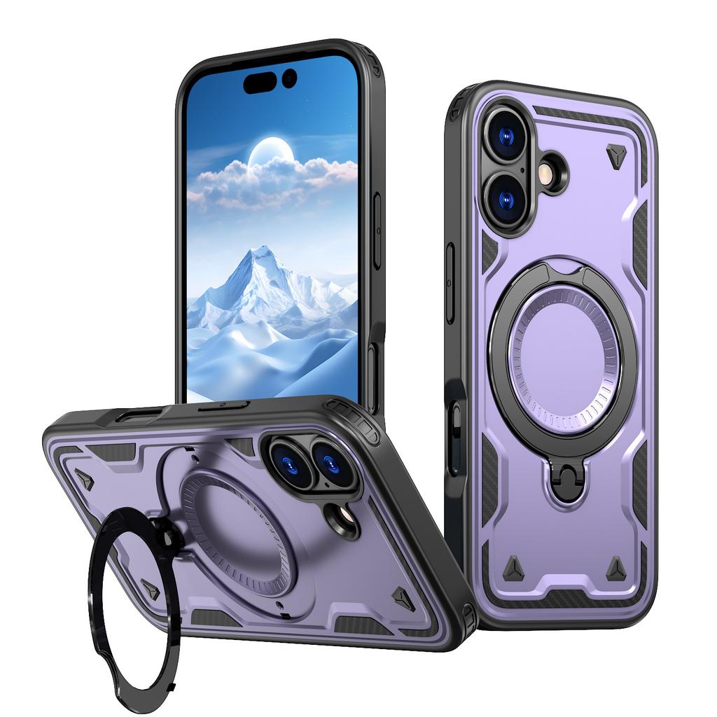 Compatible with iPhone 17 Case Magnetic 360 Rotating Stand Two-in-one Shockproof iPhone 16 Pro Protective Case