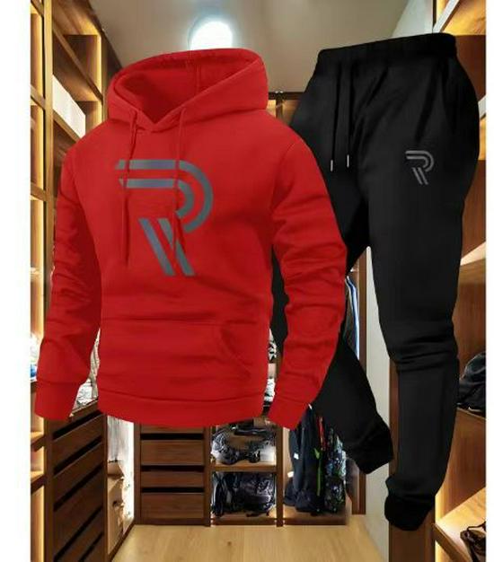 2025 Trendy Men s Brushed Fleece Hoodie and Sweatpants Casual Set