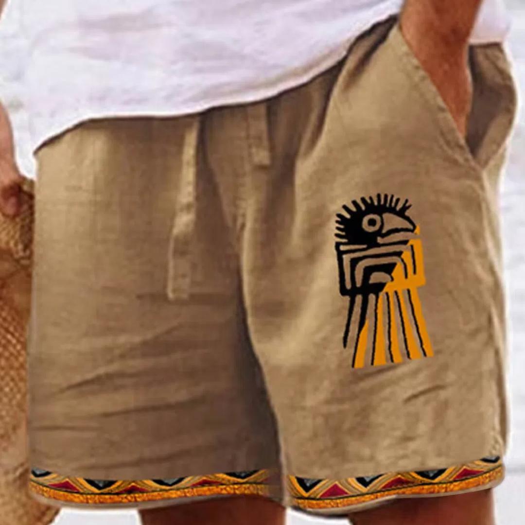 

Чоловічі шорти з 3D-принтом у стилі ретро Хрест Тотем Чоловічі літні дихаючі ретро-шорти Вуличні шорти для фітнесу M