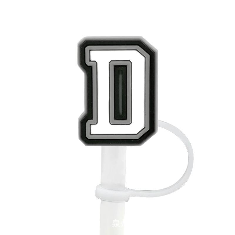 1Pcs Letter Silicone Straw Covers Cap Compatible With Stanley 30&40Oz Cup10Mm Straw Toppers Reusable Dust-Proof Straw Caps