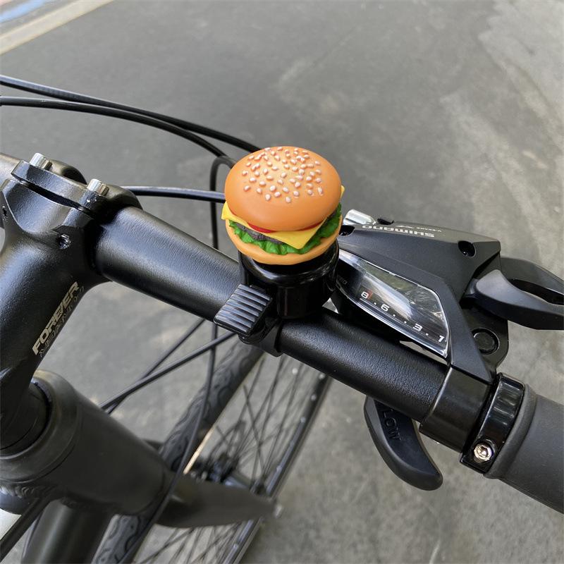 Super Loud Hamburger Cartoon Bike Bell: Universal for Kids' Mountain Bikes and Scooters