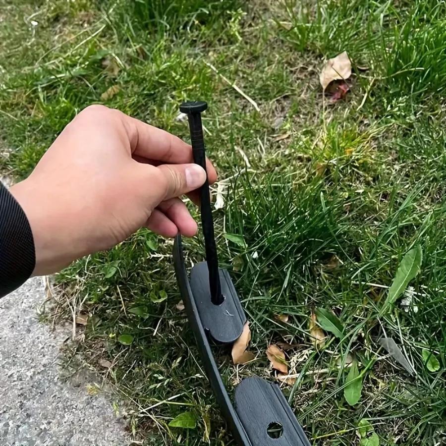 5M Fixed Garden Barrier Lawn Grass Plastic Edging Border Landscape Edging Garden Edge Kit With 15 Anchoring Spikes Easy Install