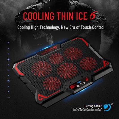 Touch-Control Laptop Cooling Stand with Six Fans