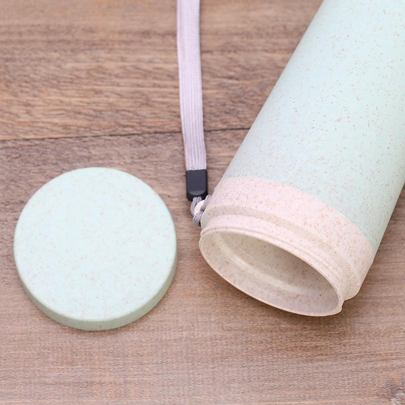 Eco-Friendly Wheat Straw Aroma Cup - Double-Layer Portable Promotional Gift Cup