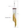 12-Tube 18-Inch Rotating Solid Wood Wind Chime for Outdoor Balcony or Garden.