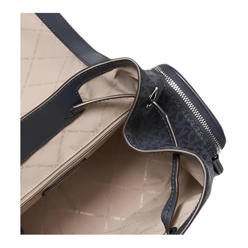 MICHAEL KORS Jet Set Logo Coated Canvas Backpack Large Women's Dark Gray