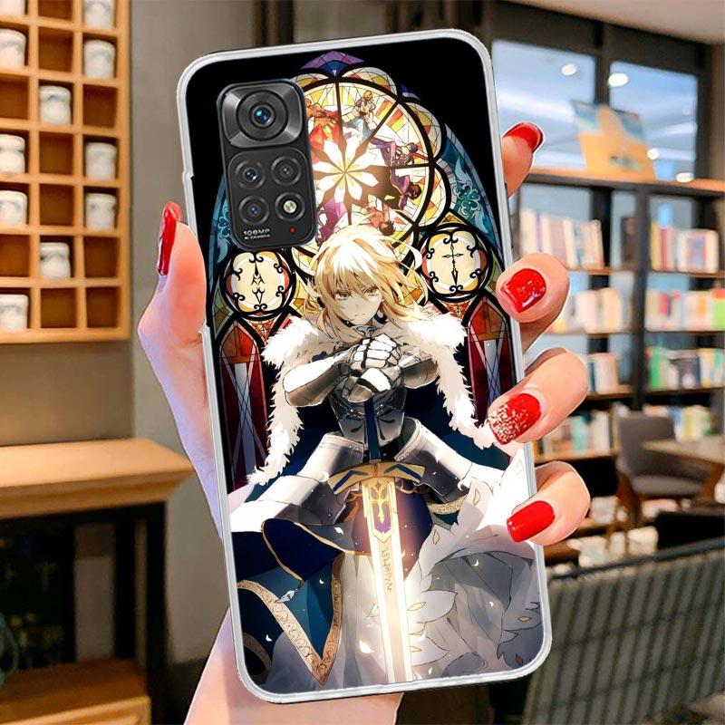 Fate Zero Stay Night Saber Cover Phone Case For Xiaomi Redmi Note 15 14 13 12 11 10 Pro Plus 14S 12S 11S 11T 11E 10S Soft Fundas