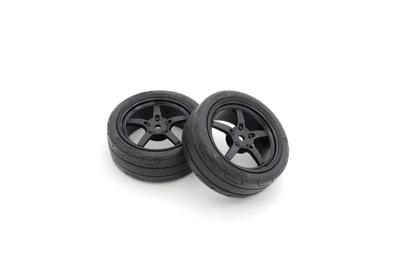 Kyosho TC Tires FZ02 Racing FATH705BKMB Pre-Glued (M/5S Wheel/Black/2-Pack)