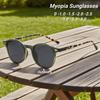 New Fashion Round Frame Women'S Myopia Glasses Outdoor Ultra Light Neutral Advanced Driving Uv400 Sunscreen Glasses