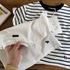 In Stock! Trendy 2025 Summer Japanese Striped T-Shirt for Toddlers – All-Cotton, Short-Sleeved for Boys & Girls