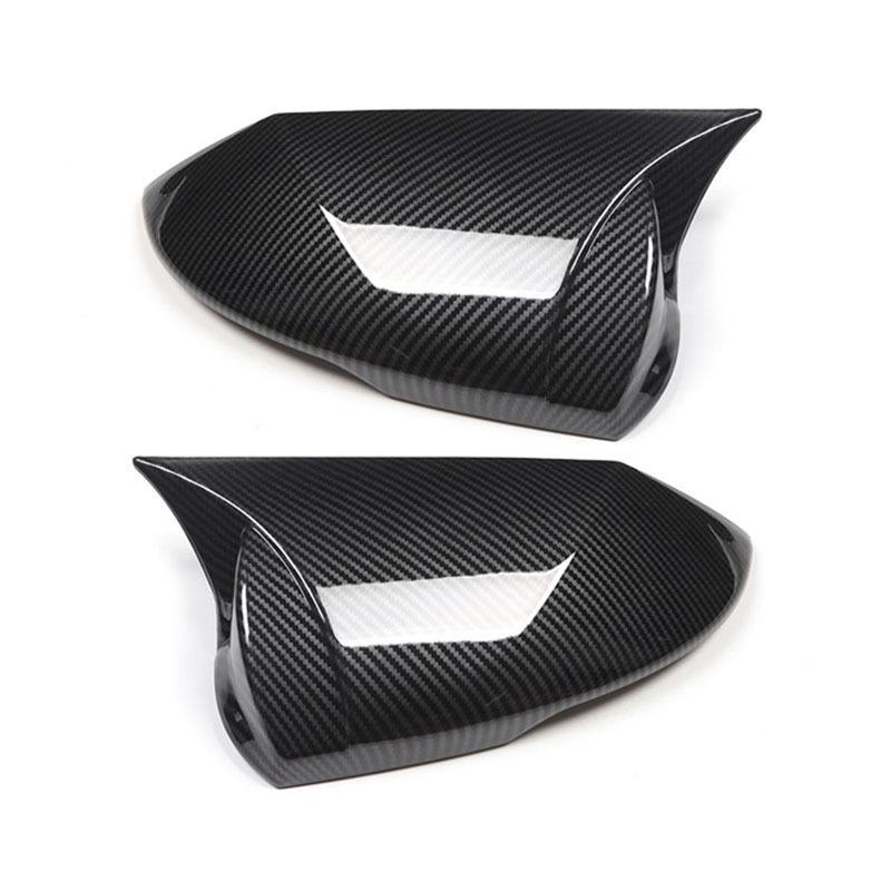 Carbon Fiber Rearview Mirror Cover for 2021 Elantra - Glossy Black Finish