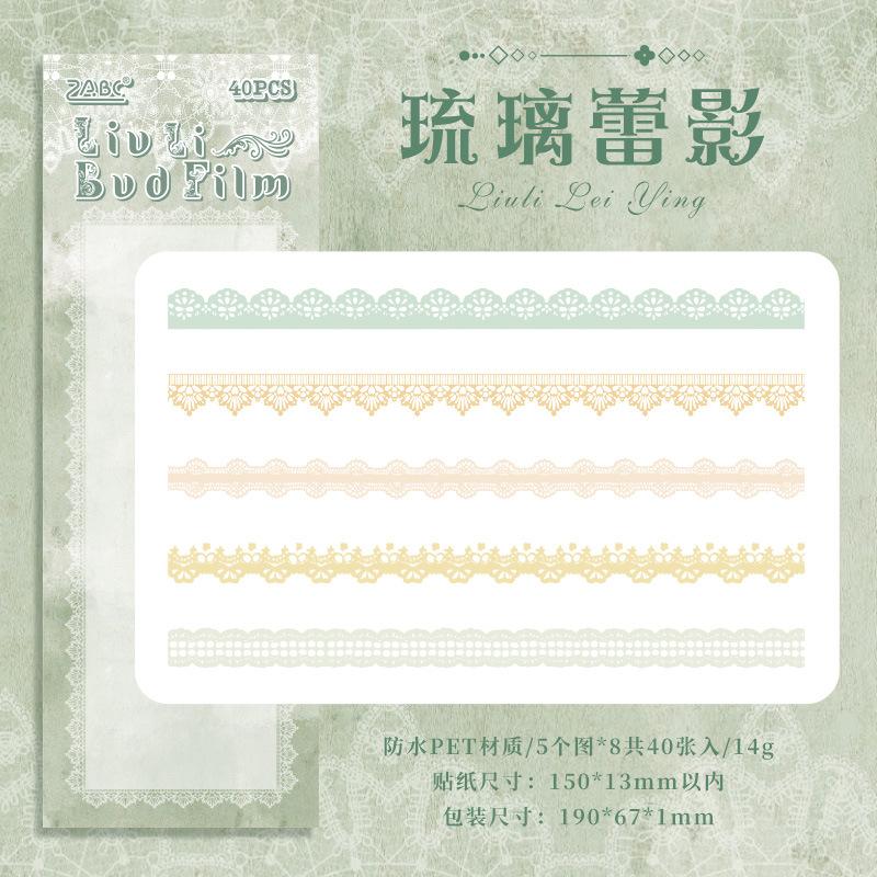 30 pcs Long strip Creativity Stickers pack Adhesive Diy Decorative Diary Album Scrapbooking Planner Junk Journal Supplies