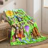 Smiling Animals and Insects Among Flowers In a Cheerful, Sunny Scene. for All Seasons Blanket Lunch Break Throw Gift