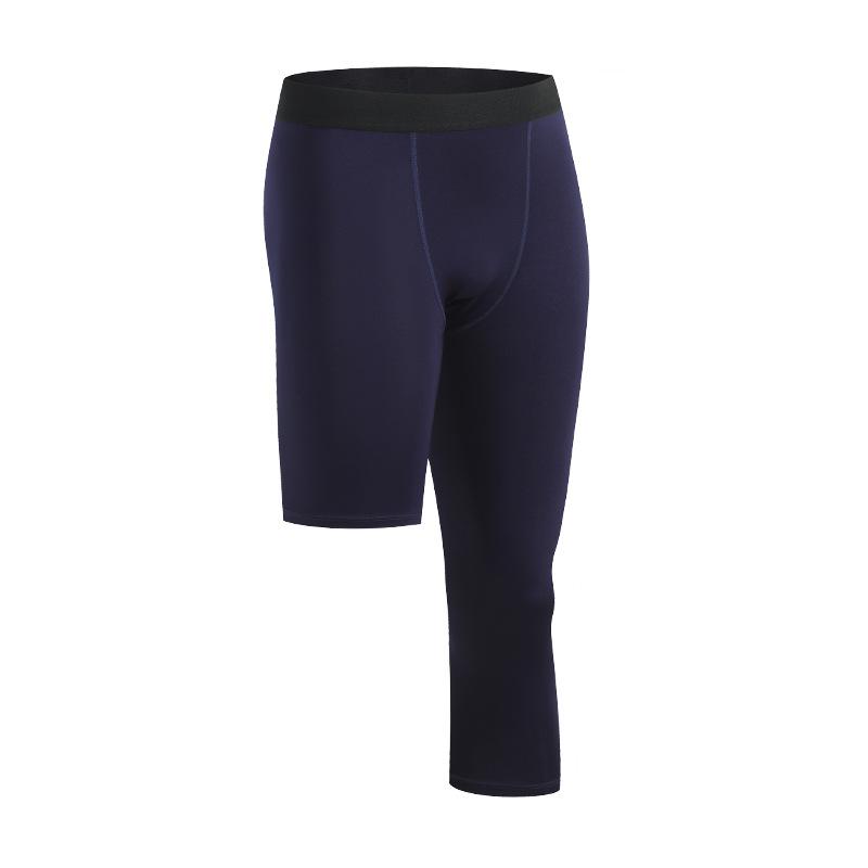 Pantaloni tăiați pentru antrenament pentru bărbați, strat de bază, pentru alergare, sport strâmți, jambiere cu un picior, baschet, yoga, fitness, pantaloni tăiați