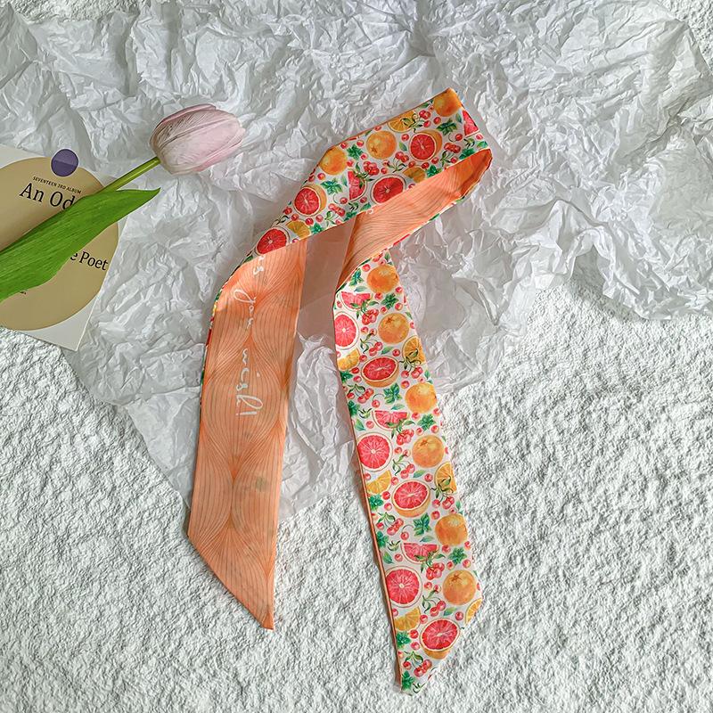 New luxury Brand Model Small Silk Scarf for Women Hair Band Bag Handle Handbag Ribbon Scarf Neck Scarves Neckerchief