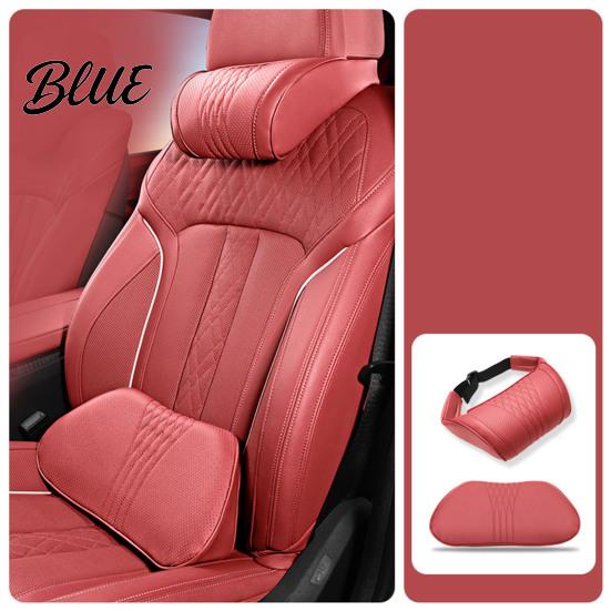Adjustable Neck Pillow for Car Travel Universal Memory Foam Headrest Pillow Ergonomic Support Auto Breathable Nappa Leather Seat Cushion Long