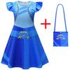 Cartoon Digital Printing Clothing, Middle-Aged And Older Children'S Feifei Sleeve Dress + Pants + Bag