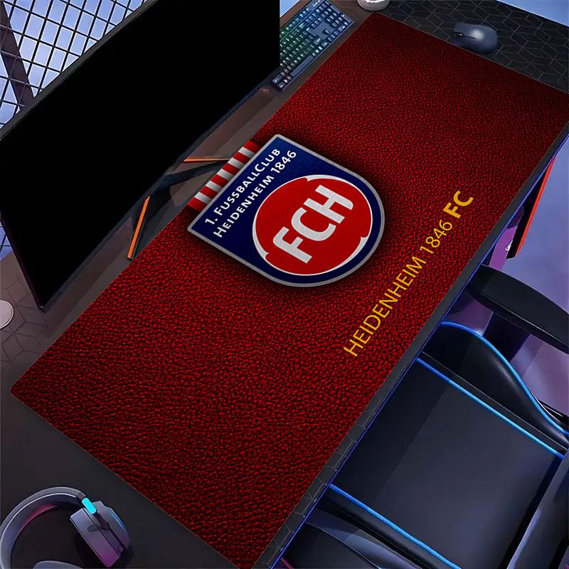 FC Heidenheim Mauspads, Große Gaming-Schreibtischmatte, Rutschfestes XXL-Mauspad für Laptop & Tablet, Mini-PC-Spielmatte mit Genähten Kanten