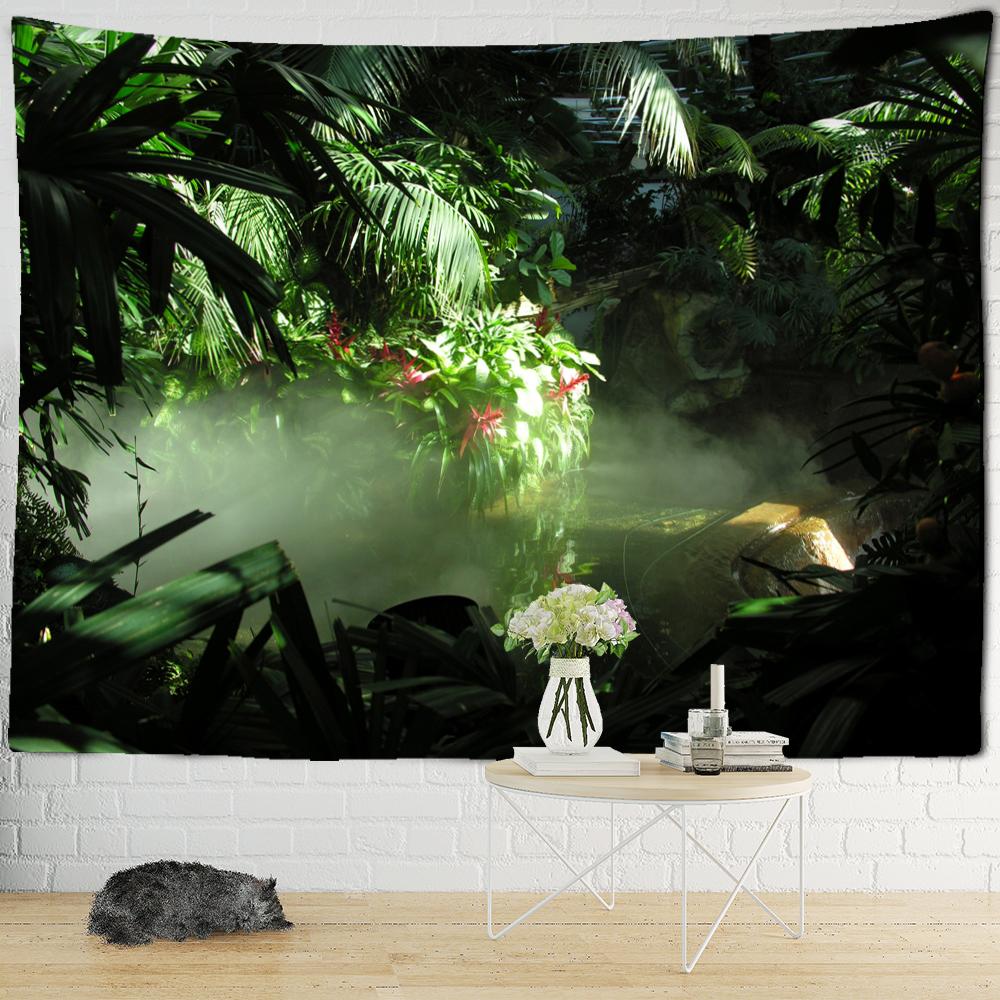 Fairytale Forest Tapestry Wall Hanging Beautiful Tropical Landscape Bohemian Hippie Tapiz Room Background Wall Decor