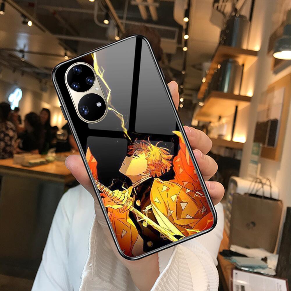 Kamado Nezuko Kimetsu No Yaiba Demon Slayer TPU Soft Tempered Glass Phone Case Casev For Huawei P40 Pro lite 5G P30 P Smart Z 20