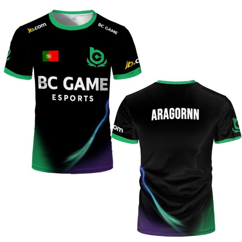 Neues CS2 BC.Game E-Sport Trikot S1mple Profi-Liga Spieler Trainingsuniform Unisex Personalisierbare ID Atmungsaktiv E-Sport Fan T-Shirt