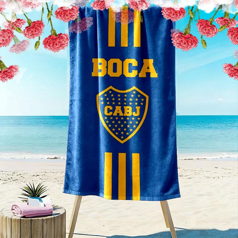 Boca Juniors Print Strandtuch, Großes Weiches Schnelltrocknendes Handtuch für Strand Camping Schwimmen