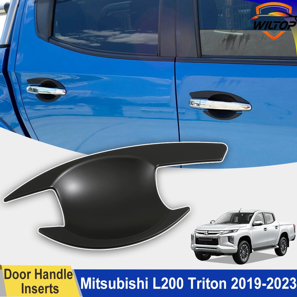 Door Handle Bowl Cover For Mitsubishi L200 Triton 2019-2025 Protector Cover Exterior ABS Matte Black Car Accessorie Stickers