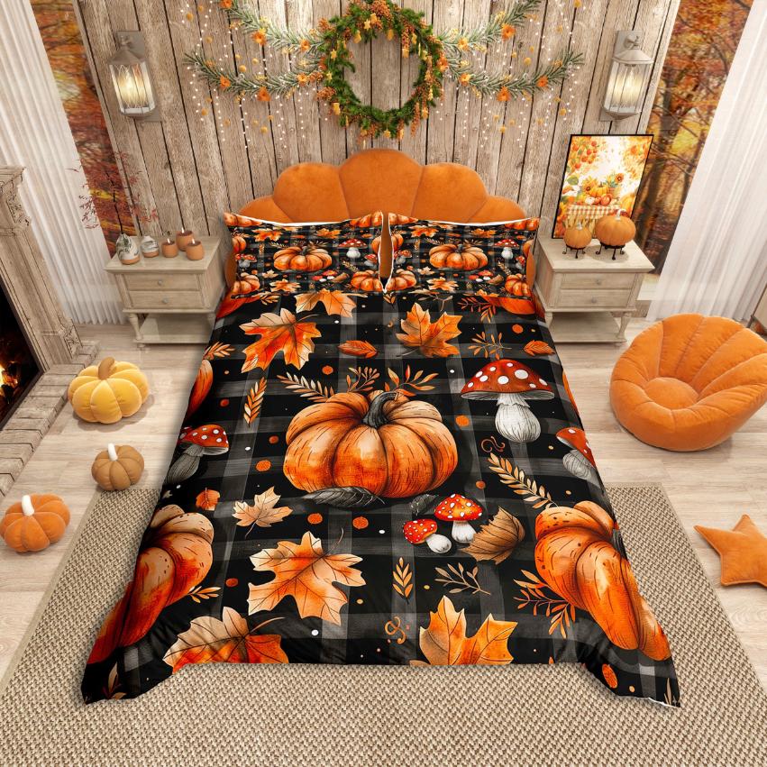 Homewish Highland Cattle Duvet Cover SetRustic Farmhouse Cabin Comforter Cover SetAutumn Sunflower Bed Set For Boys Girls