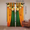 2Pcs Indian Traditional Curtain Bouquet Flowers Indian Style Garlands Festival Curtain For Livingroom Bedroom A