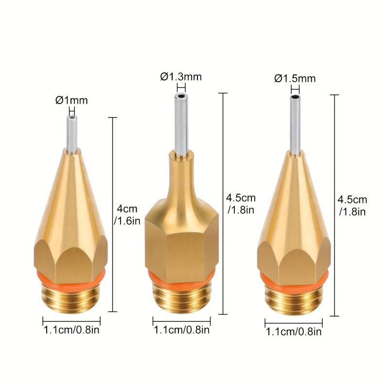 3pcs Hot Melt Glue Tools Nozzles for 11mm Glue Sticks Stainless Steel Glue Gun Nozzle