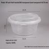 Disposable Food Grade Round Plastic Bowls with Lids, 30 Sets