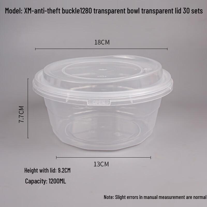 Disposable Food-Grade Round Takeout Container