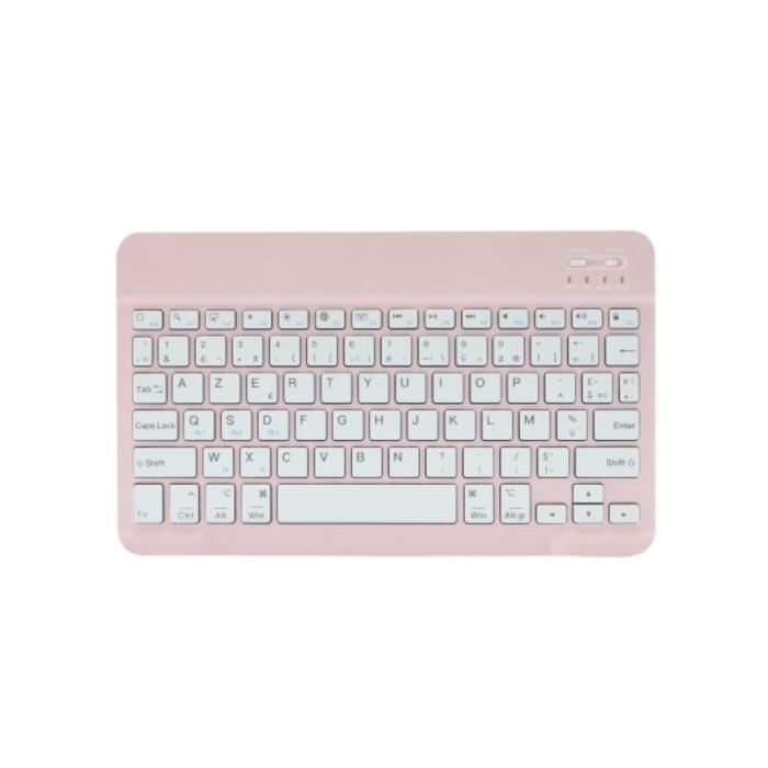 Etui Tablette Avec Clavier - WEPOP - Universel 9-11'' - Bluetooth 5.0 - Rose - Azerty