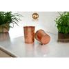 Pure Copper Glass Tumbler Food Grade Copper Ayurvedic Health Benefits Handmade Drinkware for Water Juice and Detox Drinks (Set of 2)