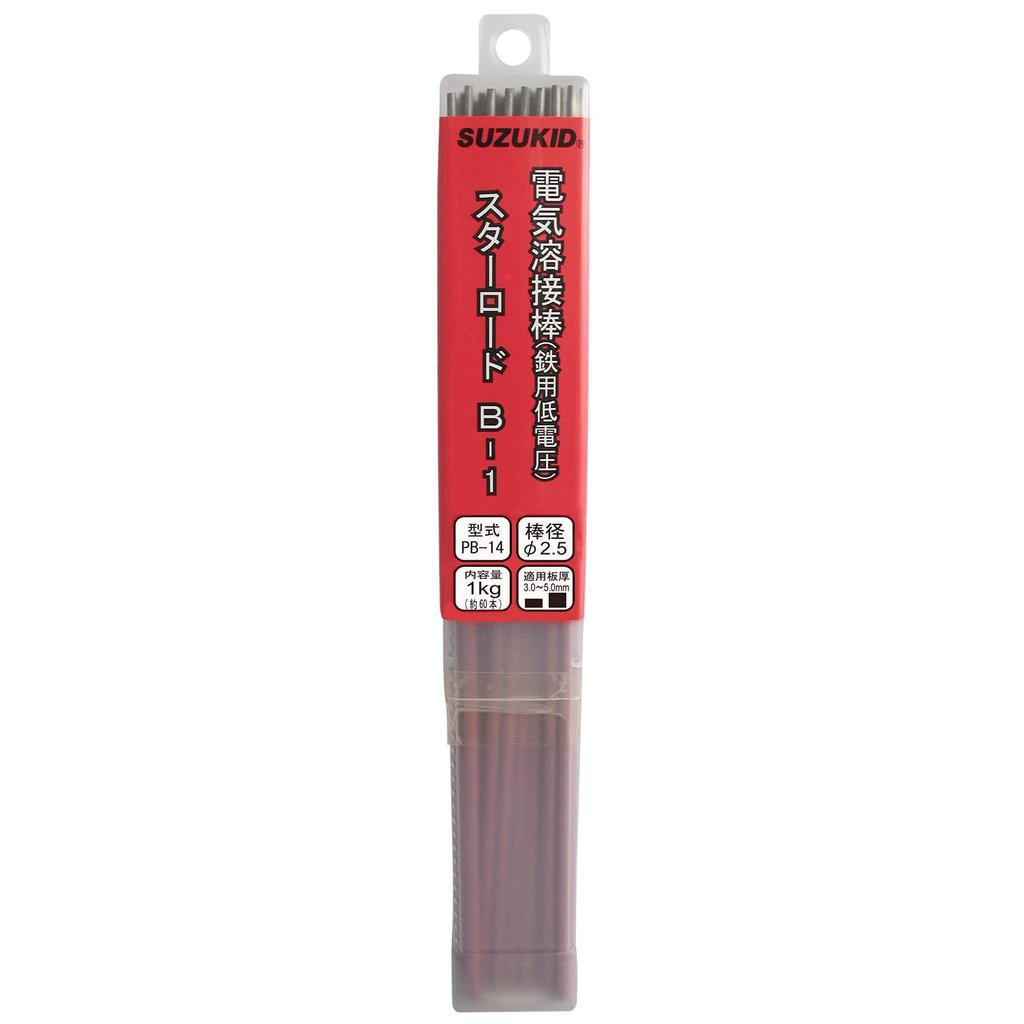 SUZUKID Starroad Low voltage mild steel welding rod 1kg B-1 2.5300mm PB-14
