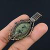 Prehnite Jewelry, 999 Copper Wire Wrapped Pendant Handmade Gemstone Jewelry, Gifts For Wife Brand New Pendant