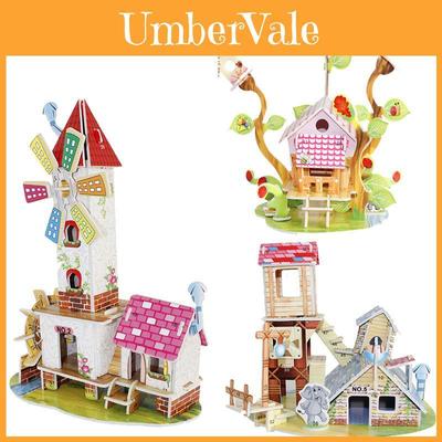 Children's 3d Puzzle Paper Diy Educational Toy Creative Building Kit For Kids