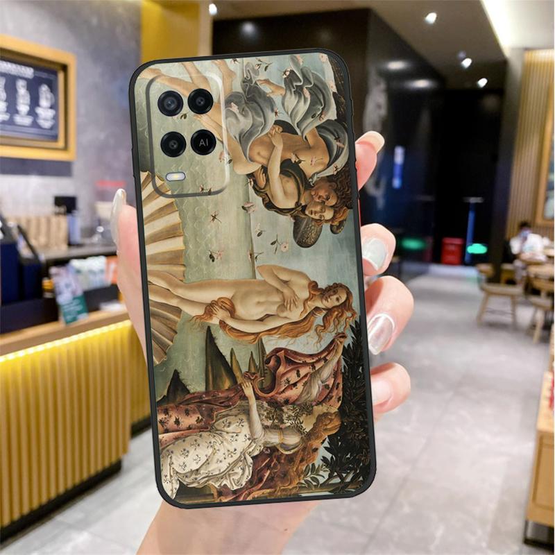 Art Painting Birth Of Venus Case For Oppo A96 A76 A16 A17 A18 A60 A80 A40 A38 A58 A78 A98 A94 A74 A54 A15 A57 A77 A5 Pro