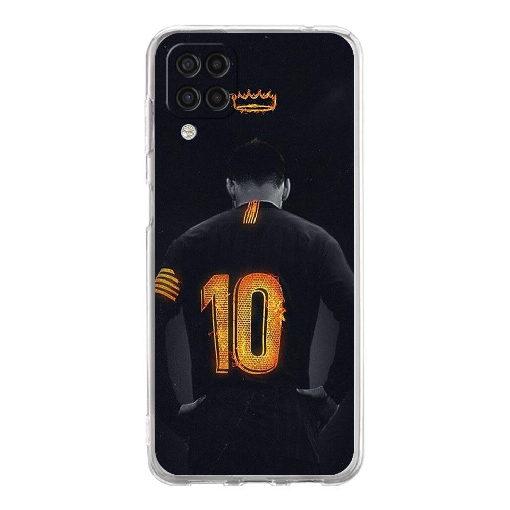 Soft TPU Cover for Samsung Galaxy A25 A23 A22 A52S A31 A72 A73 A17 A07 A13 A11 5G Transparent Phone Case Football 10 Player Bags