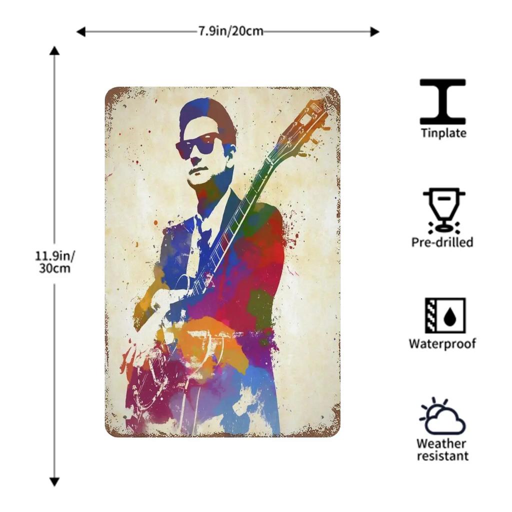 Roy Orbison Singers metal Decor Poster Vintage Tin Sign Metal Sign Decorative Plaque for Pub Bar Man Cave Club Wall Decoration