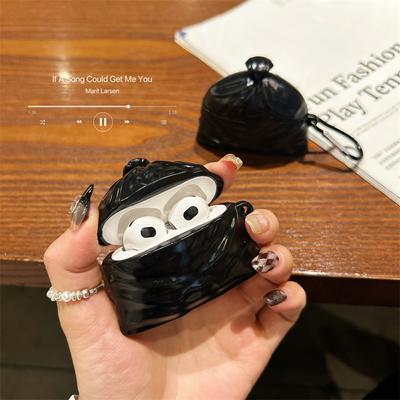 3D Garbage Bag Creativity Earphone Cover for AirPods 4 2024 Wireless Headphone Protective Case for AirPods Pro 2 1 2 3 Cover