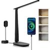 HONEYWELL LED Desk Lamp - HWT-H2 Sunturalux™ Eye-Caring Foldable Desk Light with USB A+C Dual Charging Port 4 Color Modes Dimmable Table Lamp for