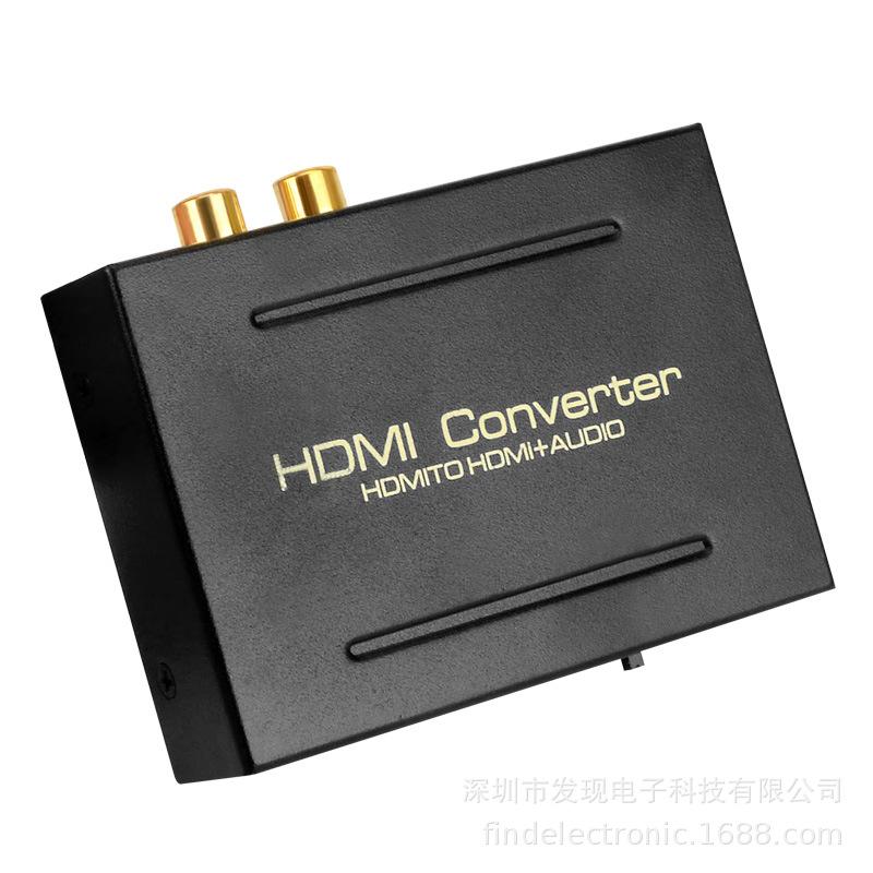 FX323 EU Plug HDMI-Compatible Audio Extractor Converter HD+ Audio ( SPDIF + RCA L/R Stereo ) for Fire Stick Xbox PS5 Support 3D HDCP2.2 18Gpbs
