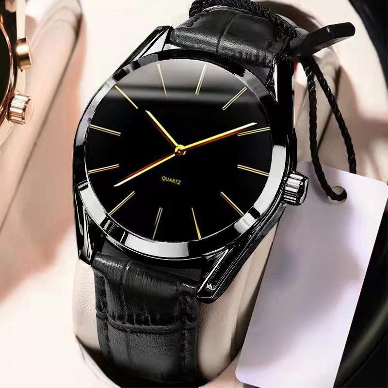 Mens Sports Quartz Watch With Waterproof 100m And Genuine Leather Strap For Active Lifestyle
