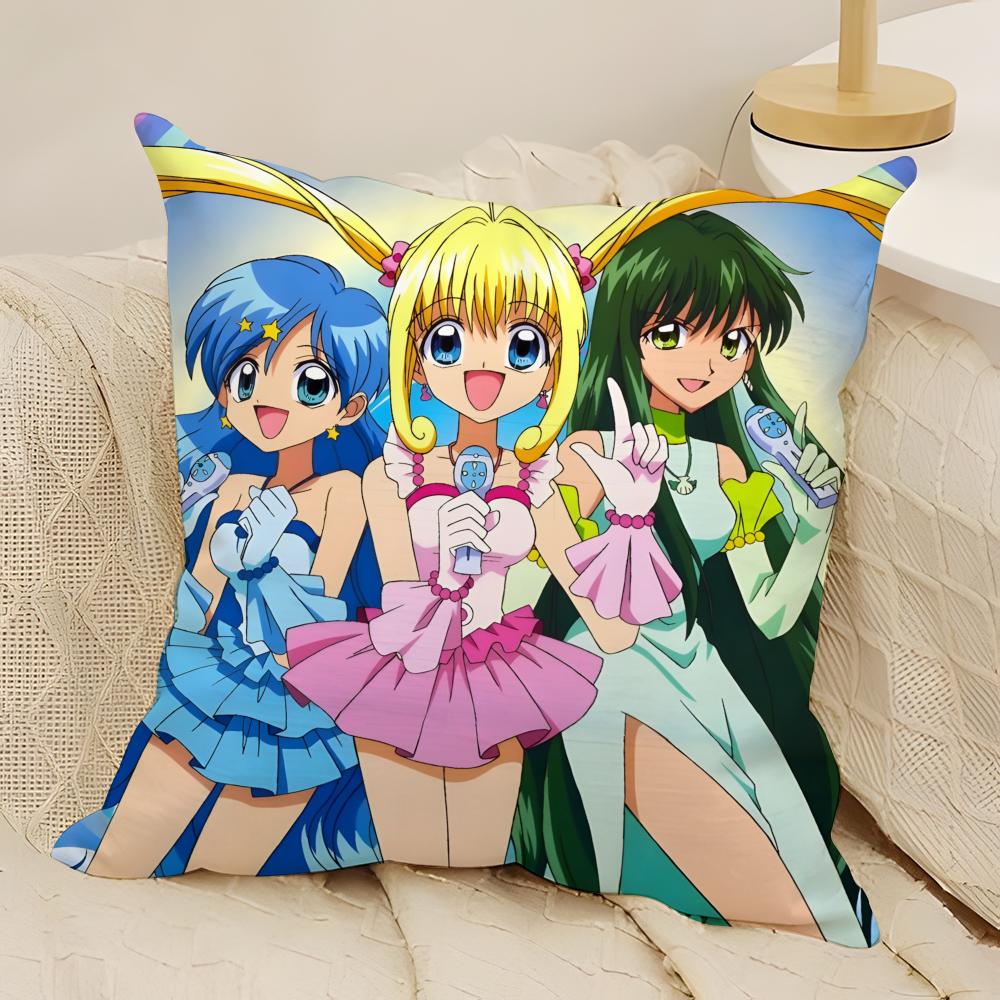 Comic Anime M-Mermaid Melody Pichi Pichi Pitch 5 Pillow Case Natural Linen Double-Sided Printing Sofa Home Decor Cushion Cover
