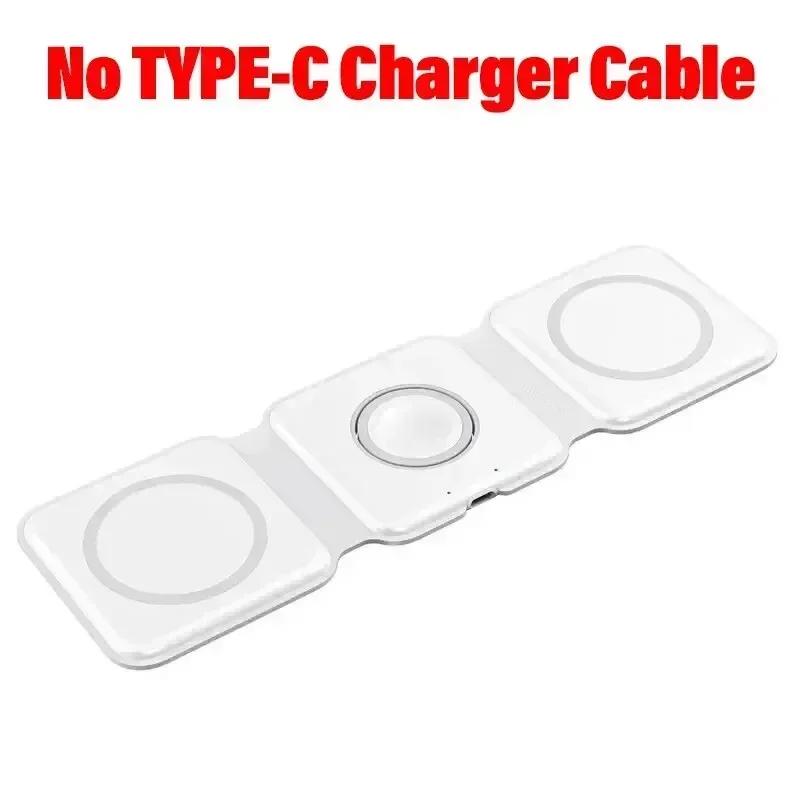 3 In 1 Magnetic Wireless Charger Dock Stand for MagSafe iPhone 16 15 14 13 12 Pro Max Apple Watch 10 9 8 7 AirPods Fast Charging