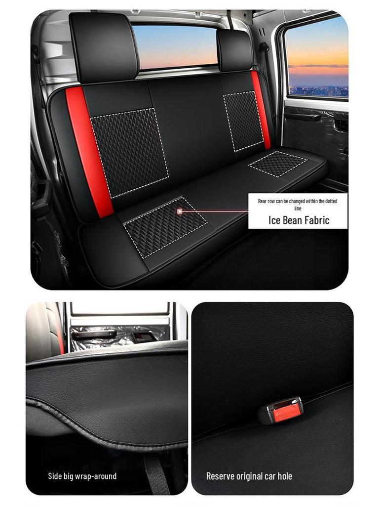 Wuling New Card Truck Seat Cushion - Ice Bean, All-Season Set