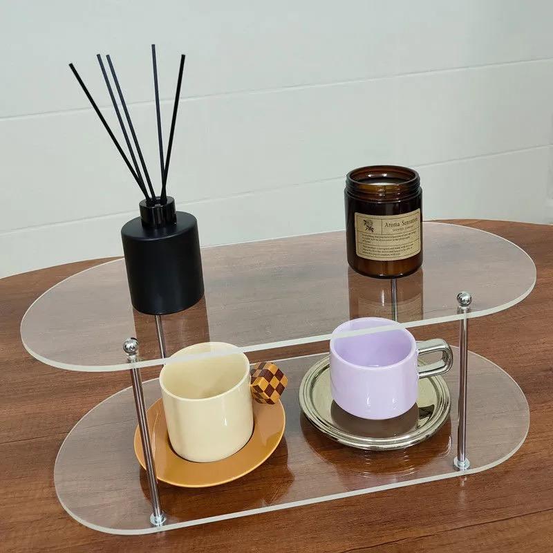 

Большая 40 см акриловая подставка для дисплея прозрачная полка для хранения для спальни гостиной ванной комнаты кухни идеально подходит для парфюмерии декоративных предметов