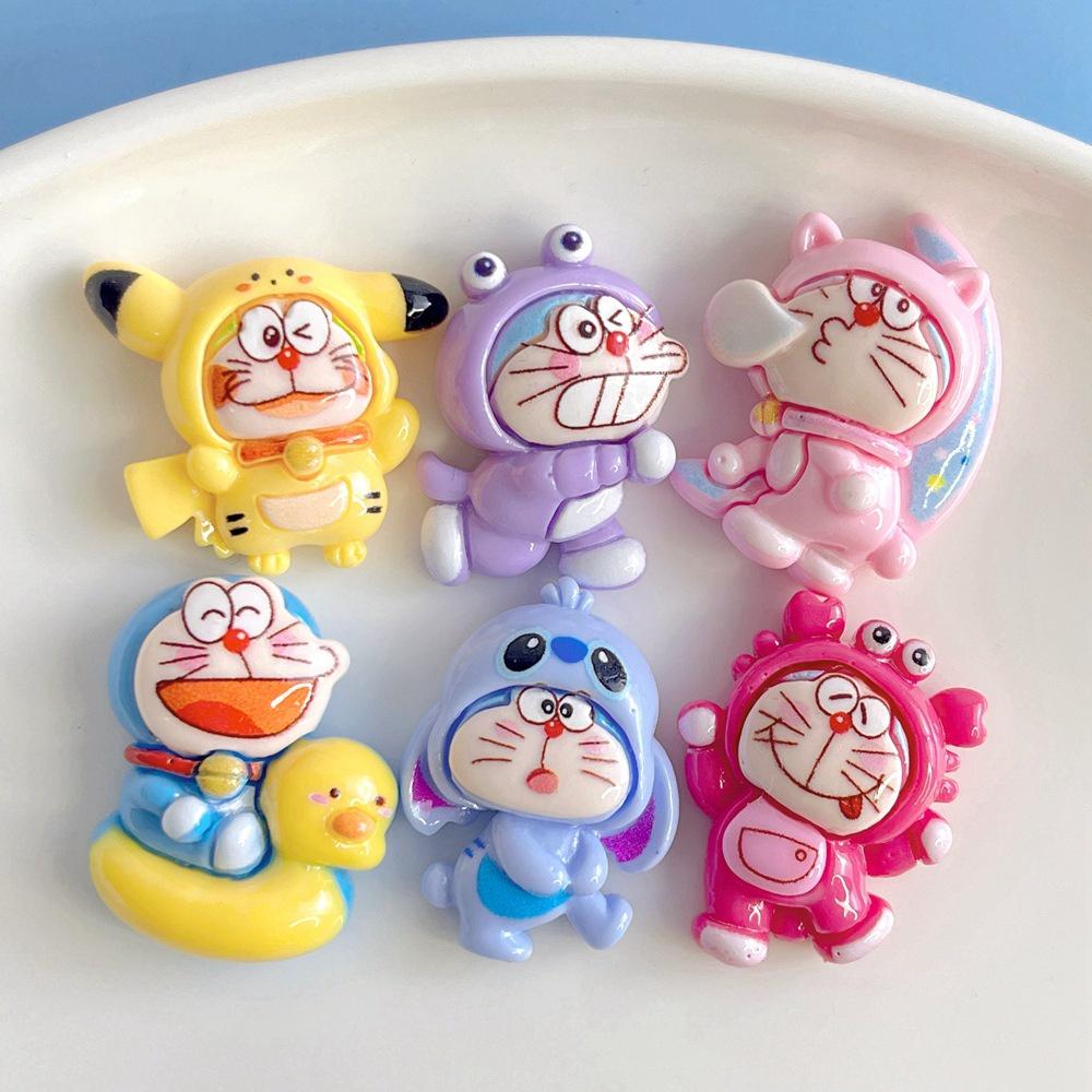 Cute Blue Cat Resin Accessories For Diy Hair Accessories And Phone Cases Cartoon Character Elements