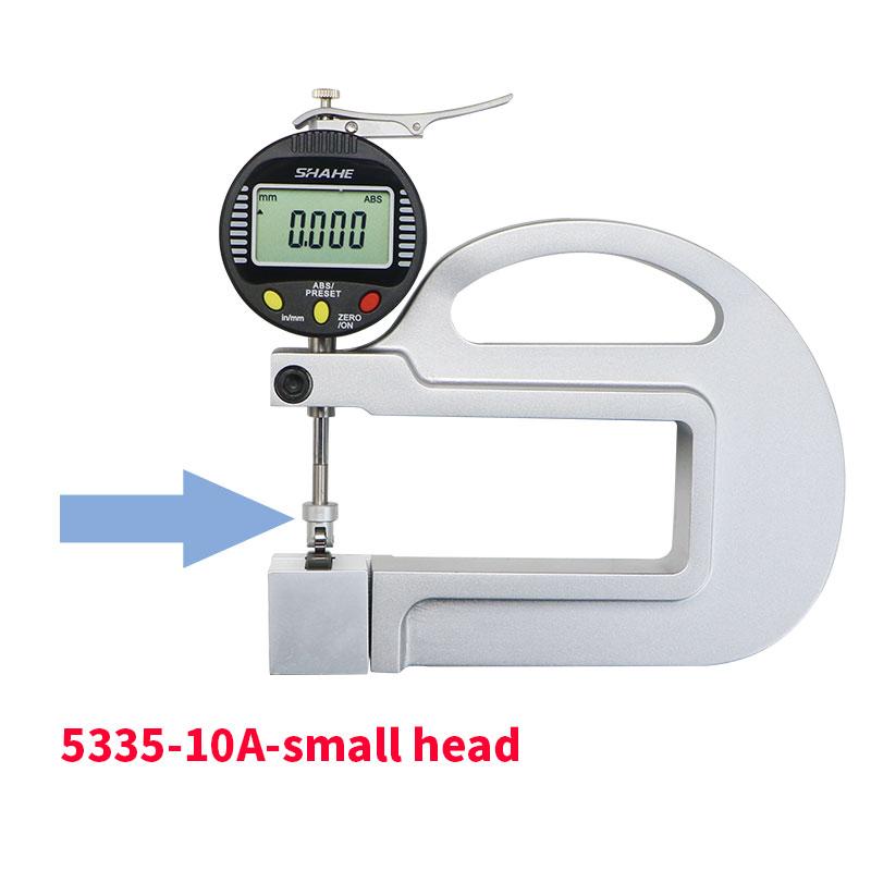 SHAHE 0-10 mm Digital Thickness Gauge 0.001mm Micron Thickness Gauge Glass/Leather Thickness Gauge 5335-10A Samll Head